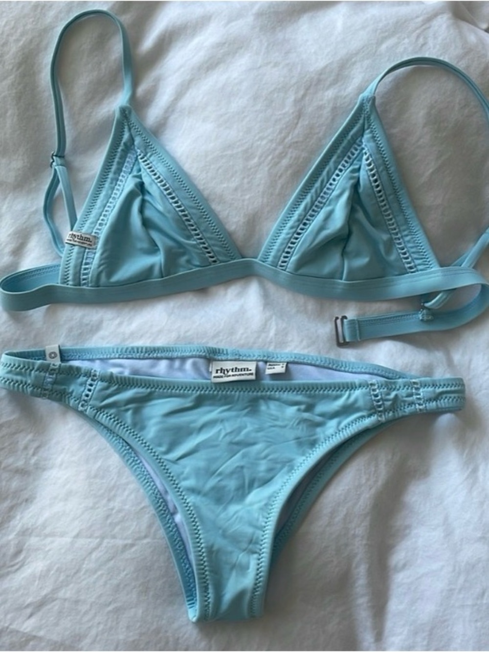 Rhythm Sky Blue Triangle Bikini Set